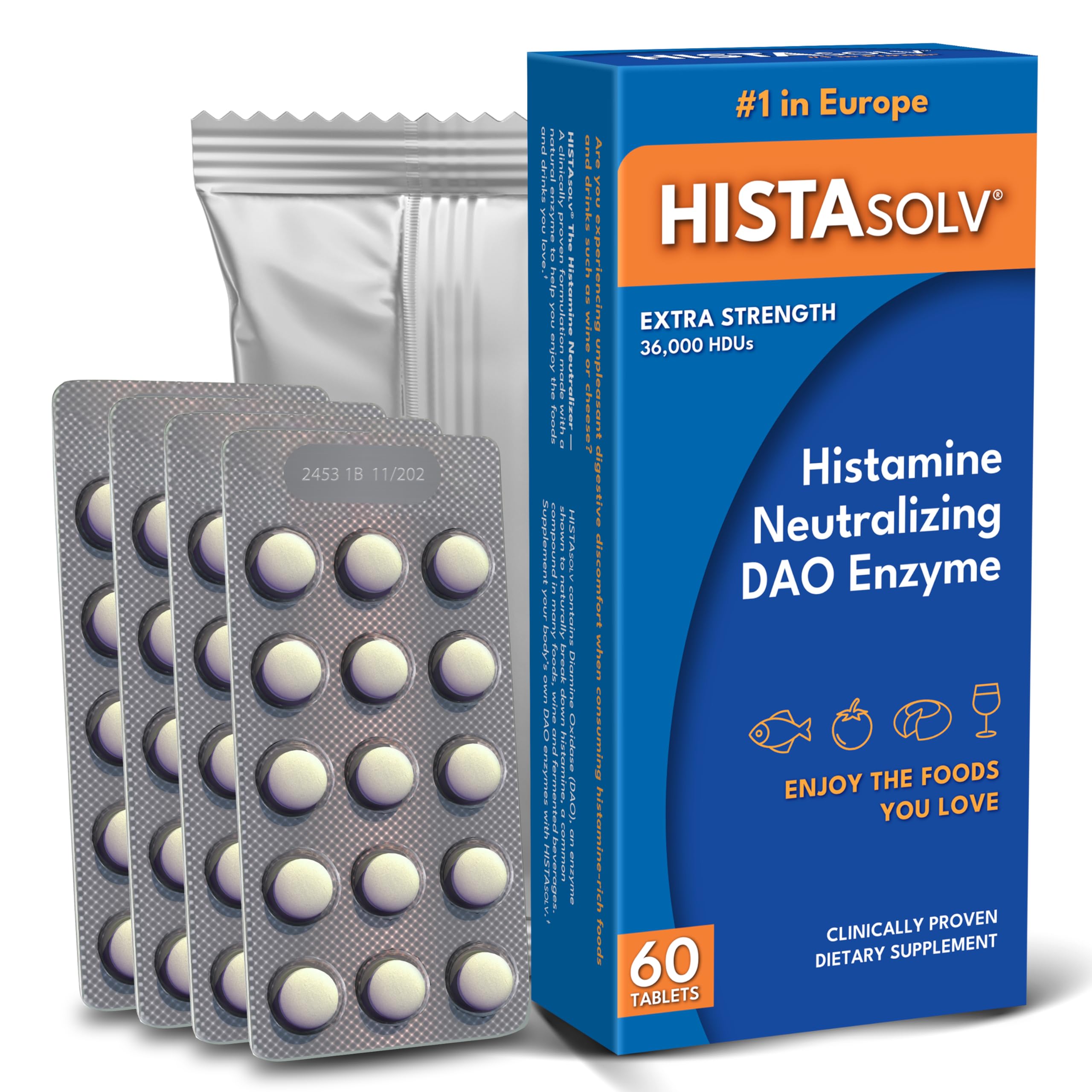Medagel HISTAsolv frente del empaque mostrando el producto y beneficios