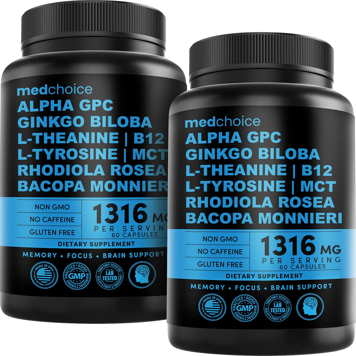 MEDCHOICE envase frontal mostrando 120 cápsulas y fórmula 12‑en‑1