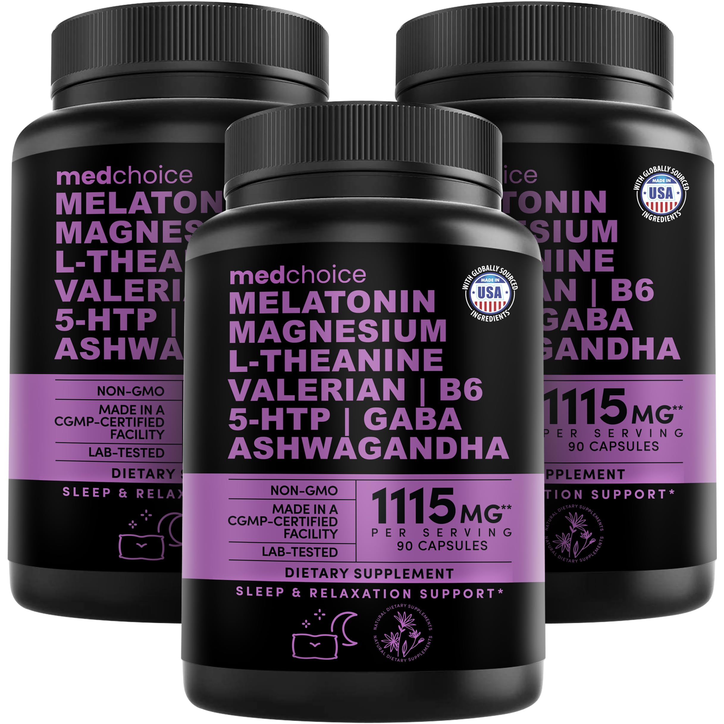 MEDCHOICE frente del empaque mostrando beneficios y número de cápsulas