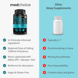 MEDCHOICE cápsula junto a moneda para comparación de tamaño