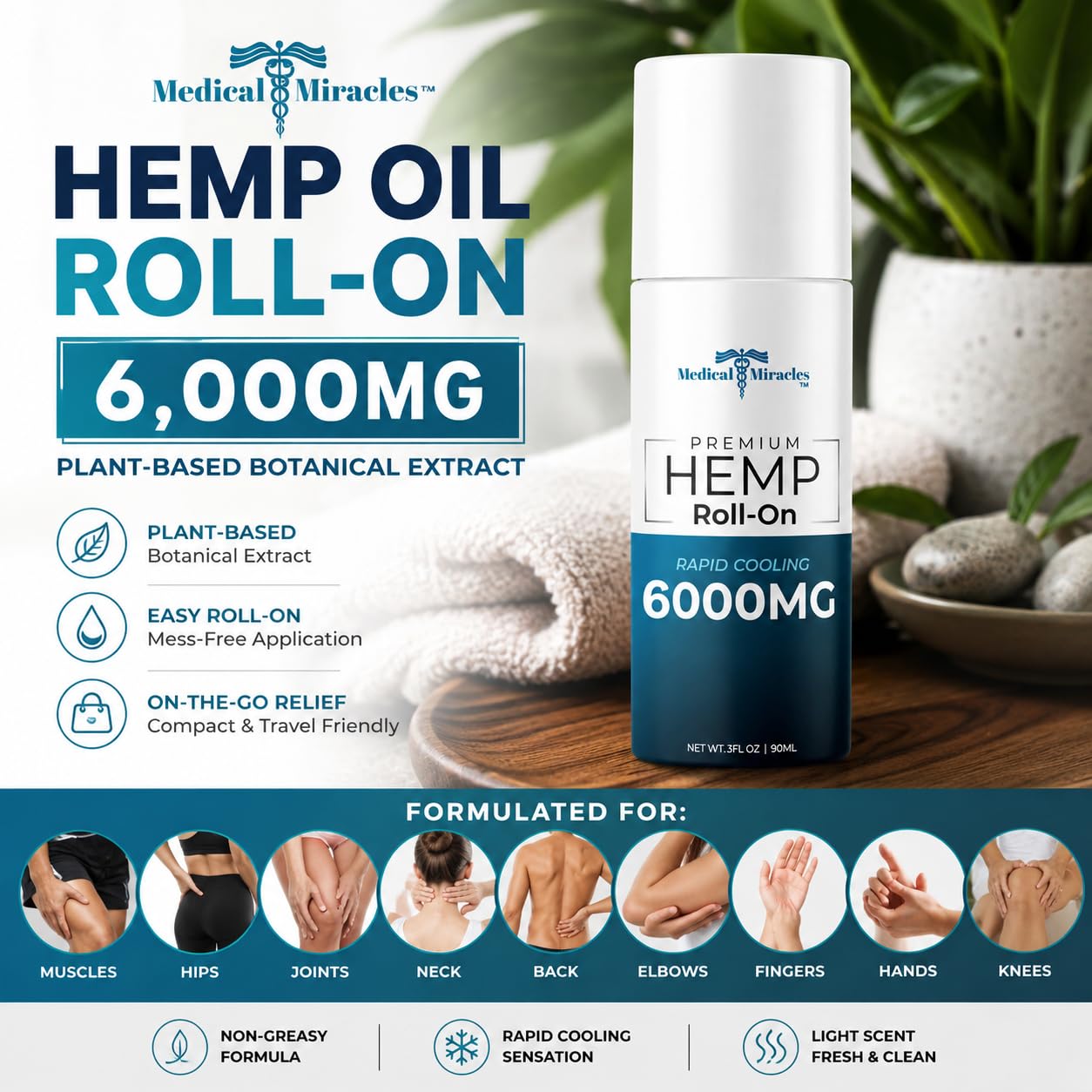 Medical Miracles primer plano de la bola aplicadora para aplicación precisa