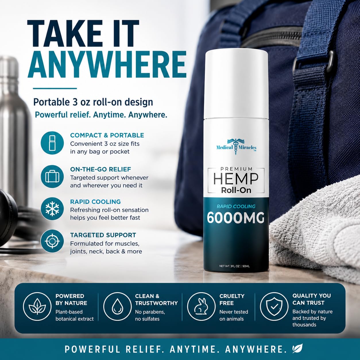 Medical Miracles etiqueta con concentracion 6000 mg y beneficios claros