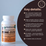 MediNiche Bone-Tite etiqueta de ingredientes para transparencia y confianza