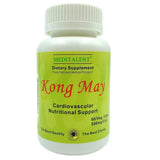 Meditalent Kong May vista frontal del frasco mostrando 60 cápsulas y beneficios