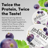 Detalle de etiqueta nutricional Medtrition Gelatein con 20 g de proteína por porción