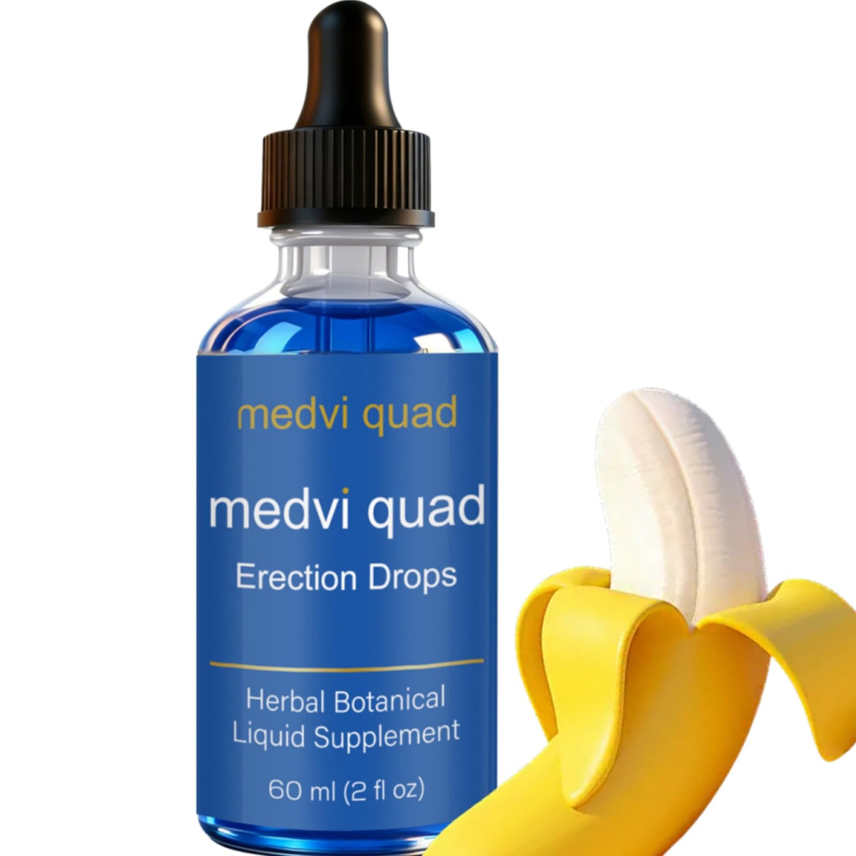 Medvi Quad envase frontal mostrando diseño y tamaño, fácil identificación