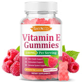 MEENCCD envase frontal de gomitas vitamina E muestra dosis y beneficio
