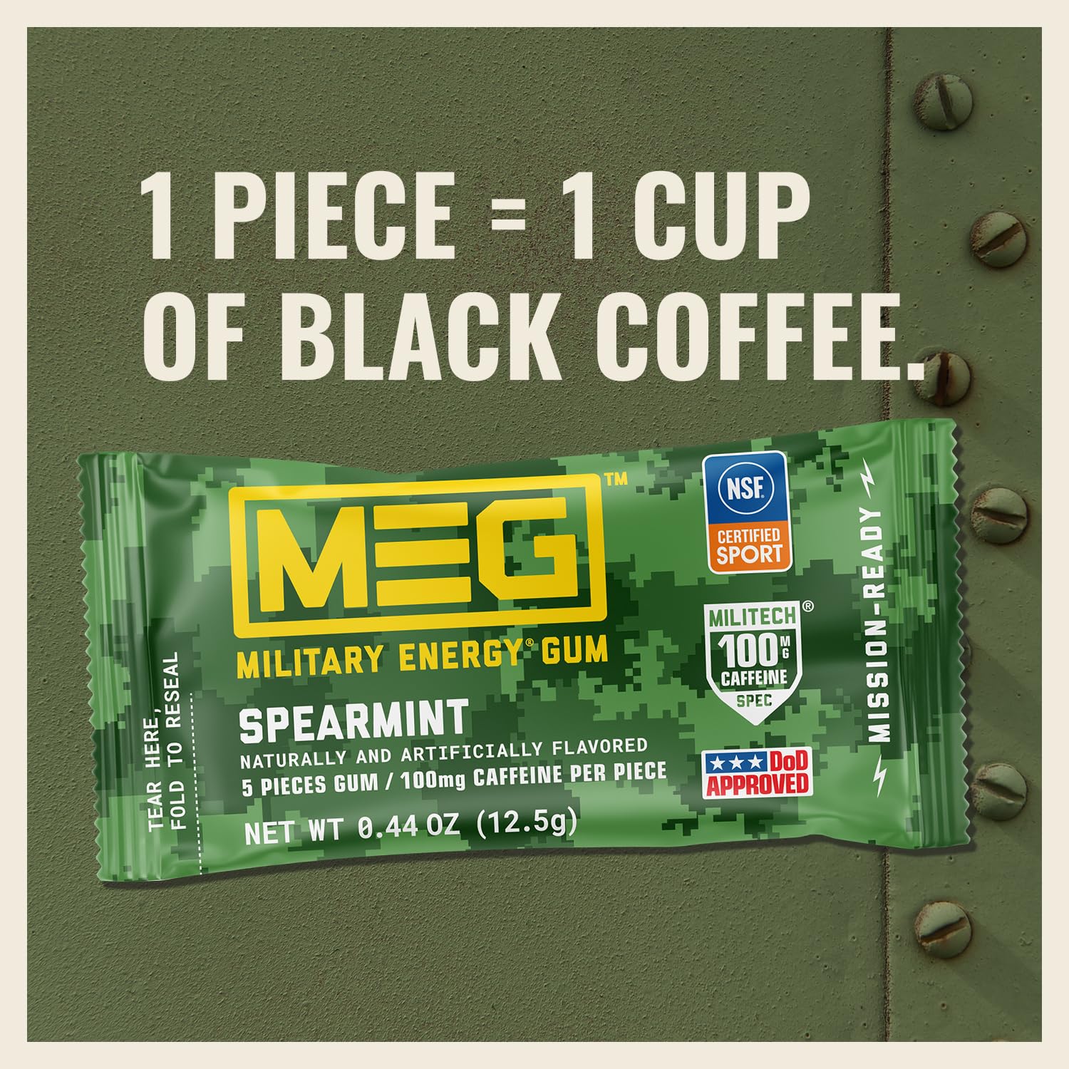 Etiqueta MEG con sello NSF for Sport mostrando cumplimiento y confianza