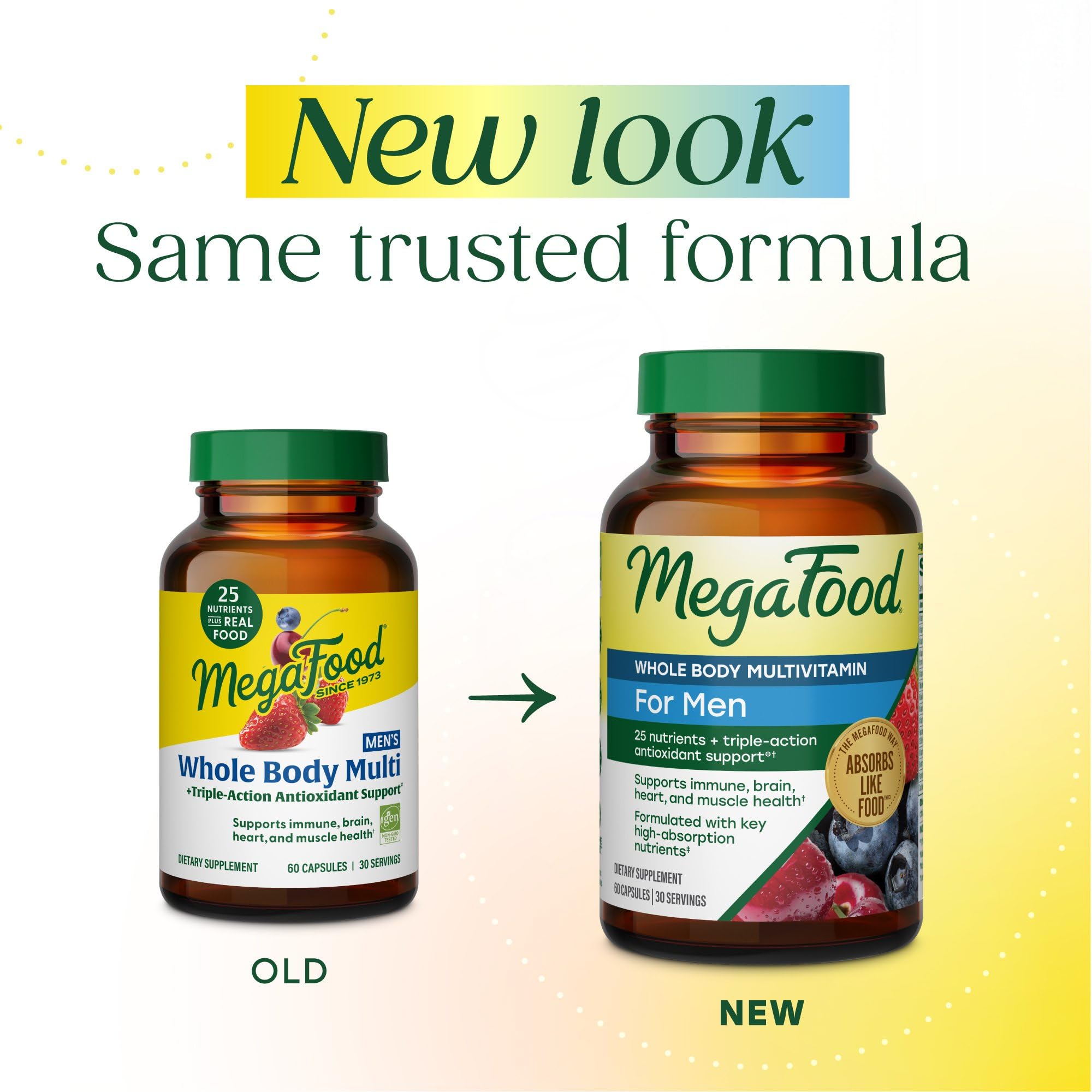 MegaFood detalle de cápsula vegetariana que destaca fácil de tragar