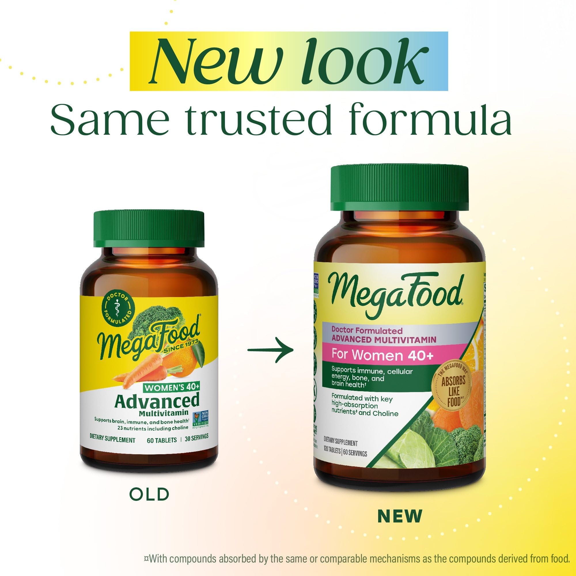MegaFood textura de tableta en primer plano que evidencia fácil de tragar