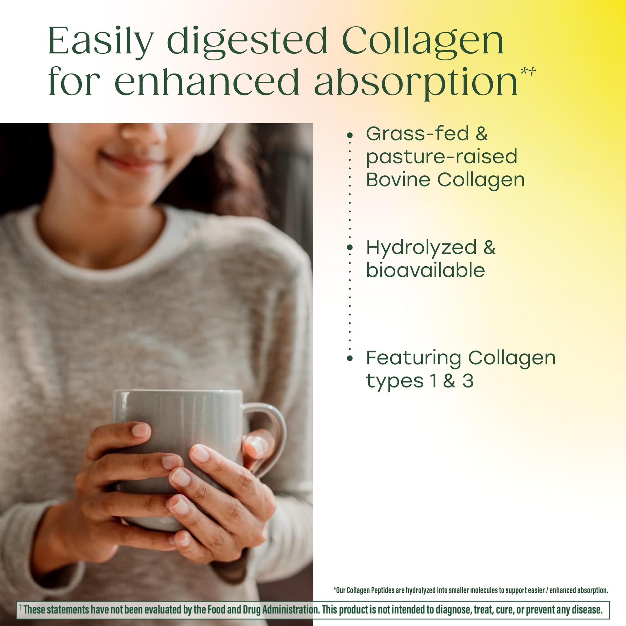 MegaFood colágeno disuelto en café caliente, se integra sin grumos