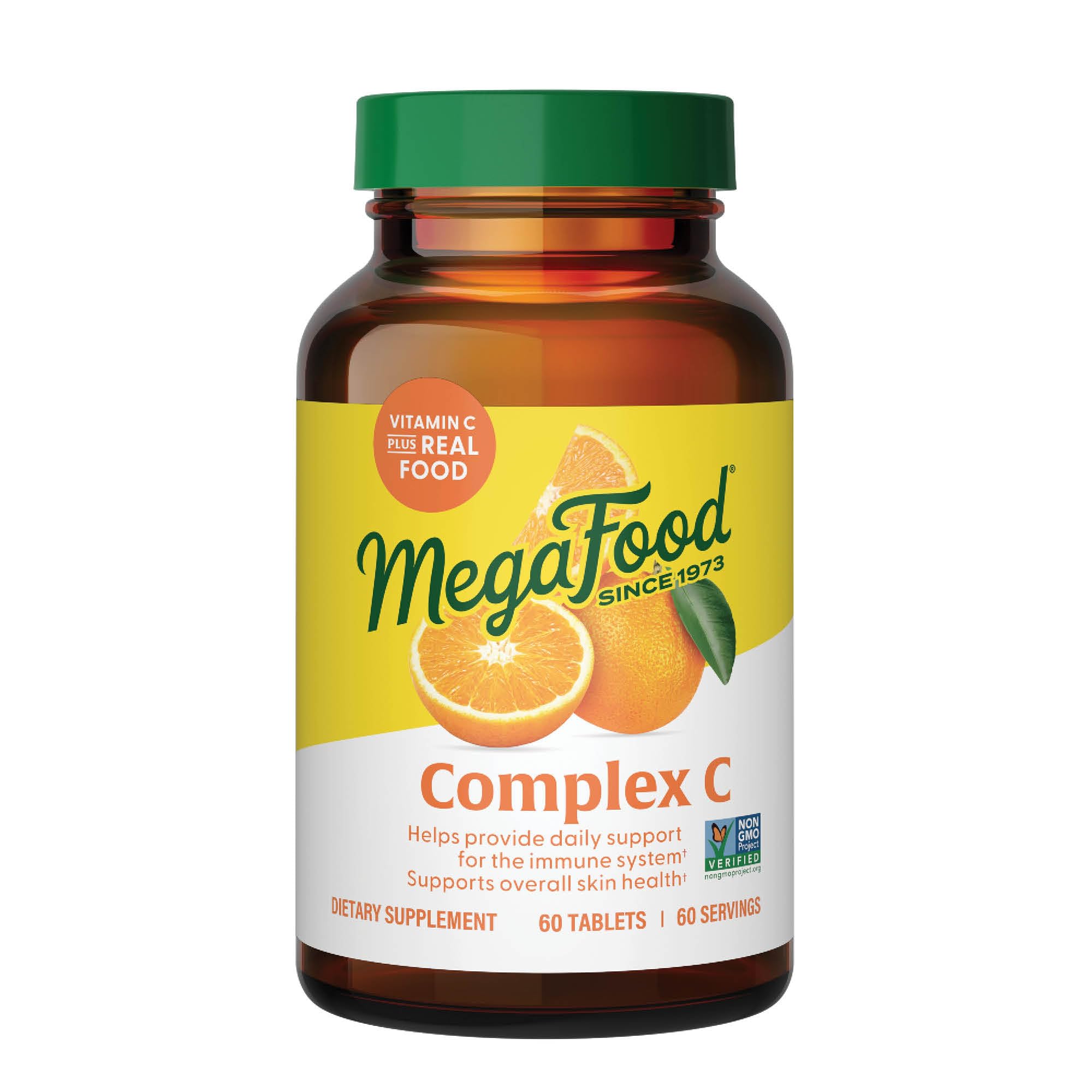 MegaFood envase frontal del Complex C mostrando diseño y beneficios