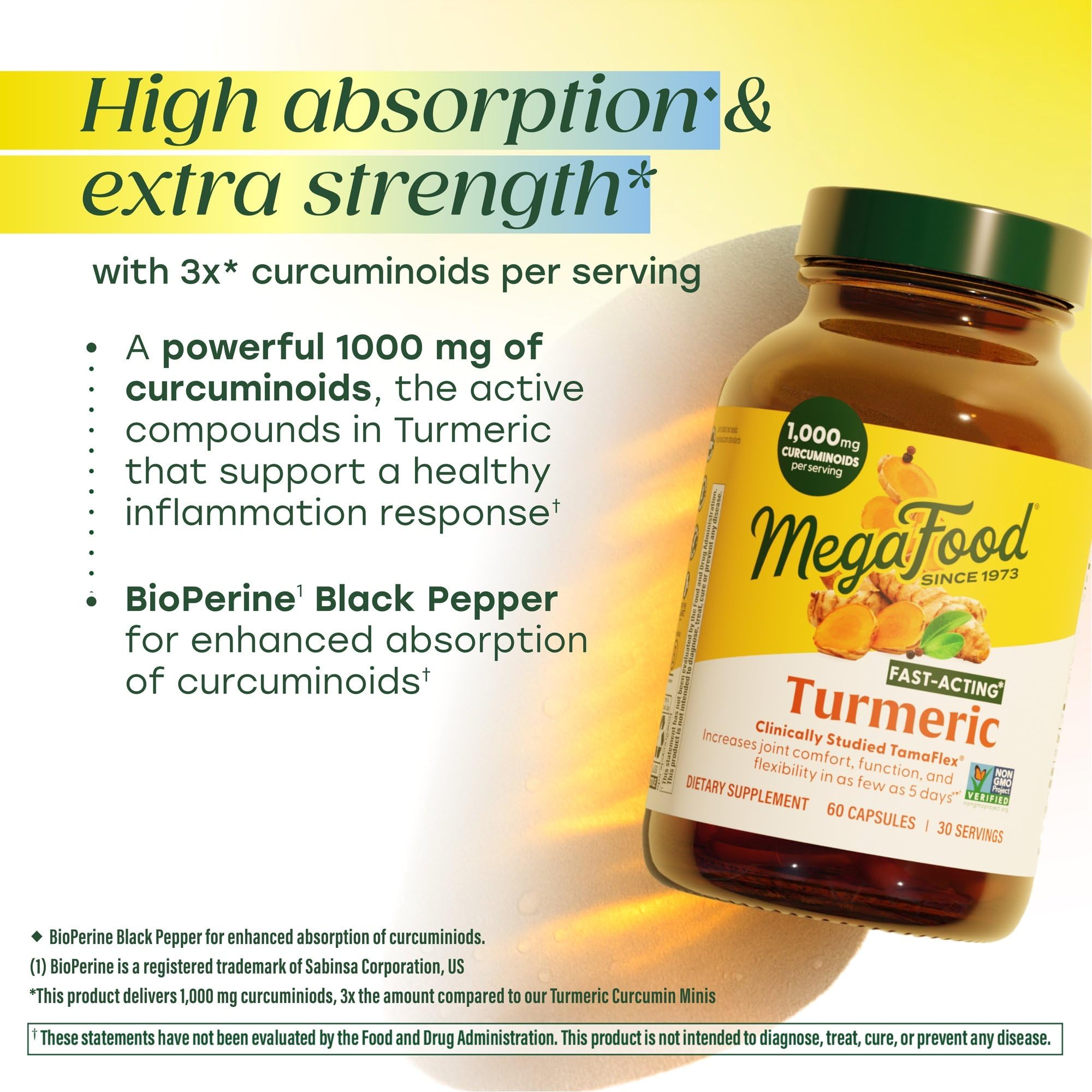 MegaFood etiqueta con ingredientes y dosificación clara para confianza