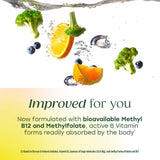 MegaFood etiqueta nutricional ampliada mostrando vitaminas y minerales incluidos