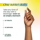 MegaFood etiqueta nutricional legible con información de vitaminas clave