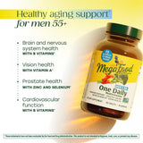 MegaFood etiqueta nutrientes cercana mostrando ingredientes clave
