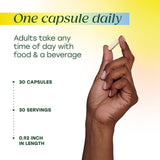 MegaFood etiqueta con vitaminas y minerales para apoyo capilar visible