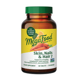 MegaFood frasco frontal con diseño claro y beneficio de apoyo para piel