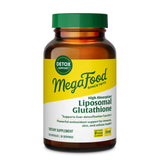 MegaFood frasco frente mostrando diseño y cantidad para identificación rápida