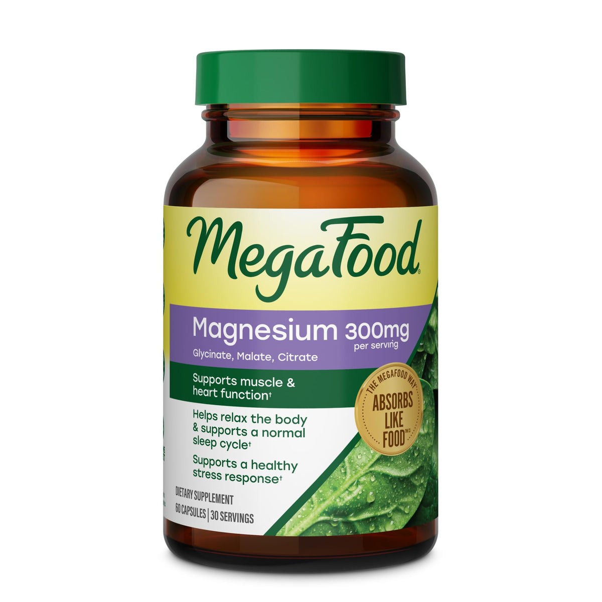MegaFood frasco al frente muestra etiqueta clara y beneficios