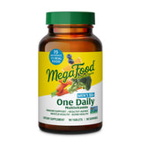 MegaFood frasco frontal mostrando etiqueta y beneficio diario