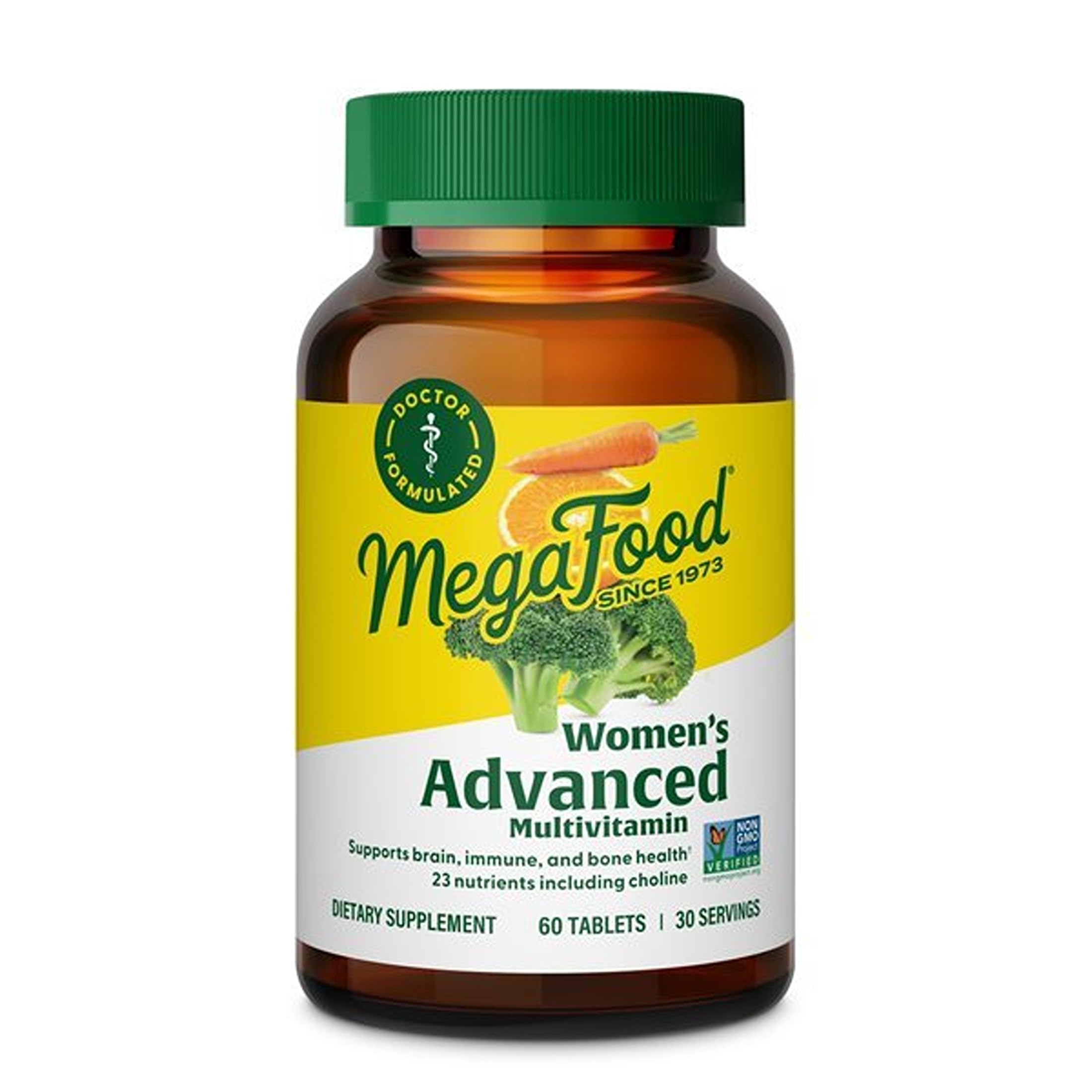 MegaFood frente del empaque mostrando el diseño y beneficios visibles