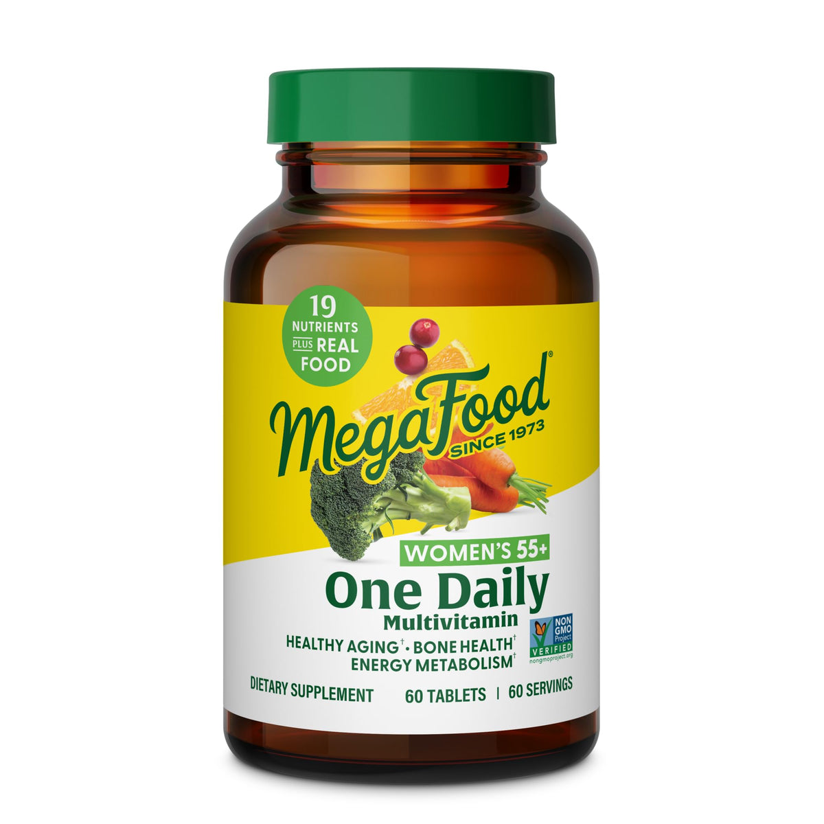 MegaFood frente del empaque mostrando fácil identificación y conveniencia