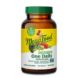 MegaFood frente del envase mostrando 90 tabletas y beneficios clave