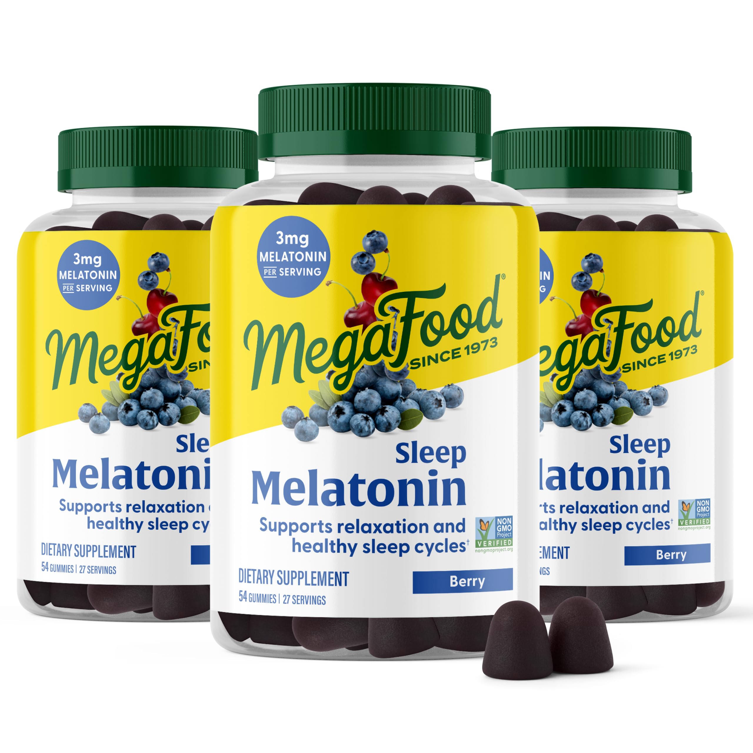 MegaFood paquete frontal mostrando gominolas y beneficio sabor natural
