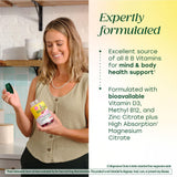 MegaFood botella abierta con gomitas visibles, accesibilidad del producto