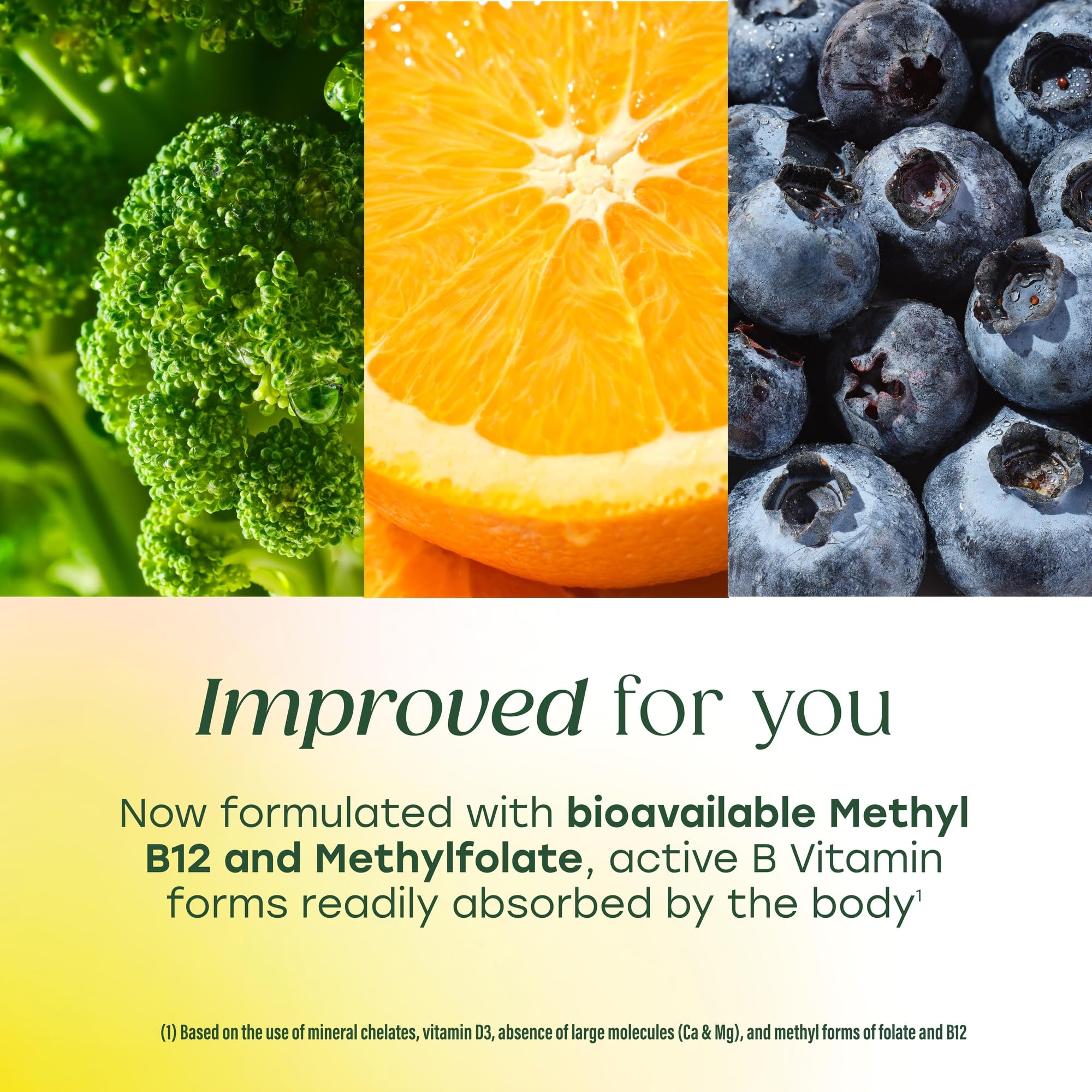 MegaFood etiqueta nutricional mostrando vitaminas y minerales incluidos