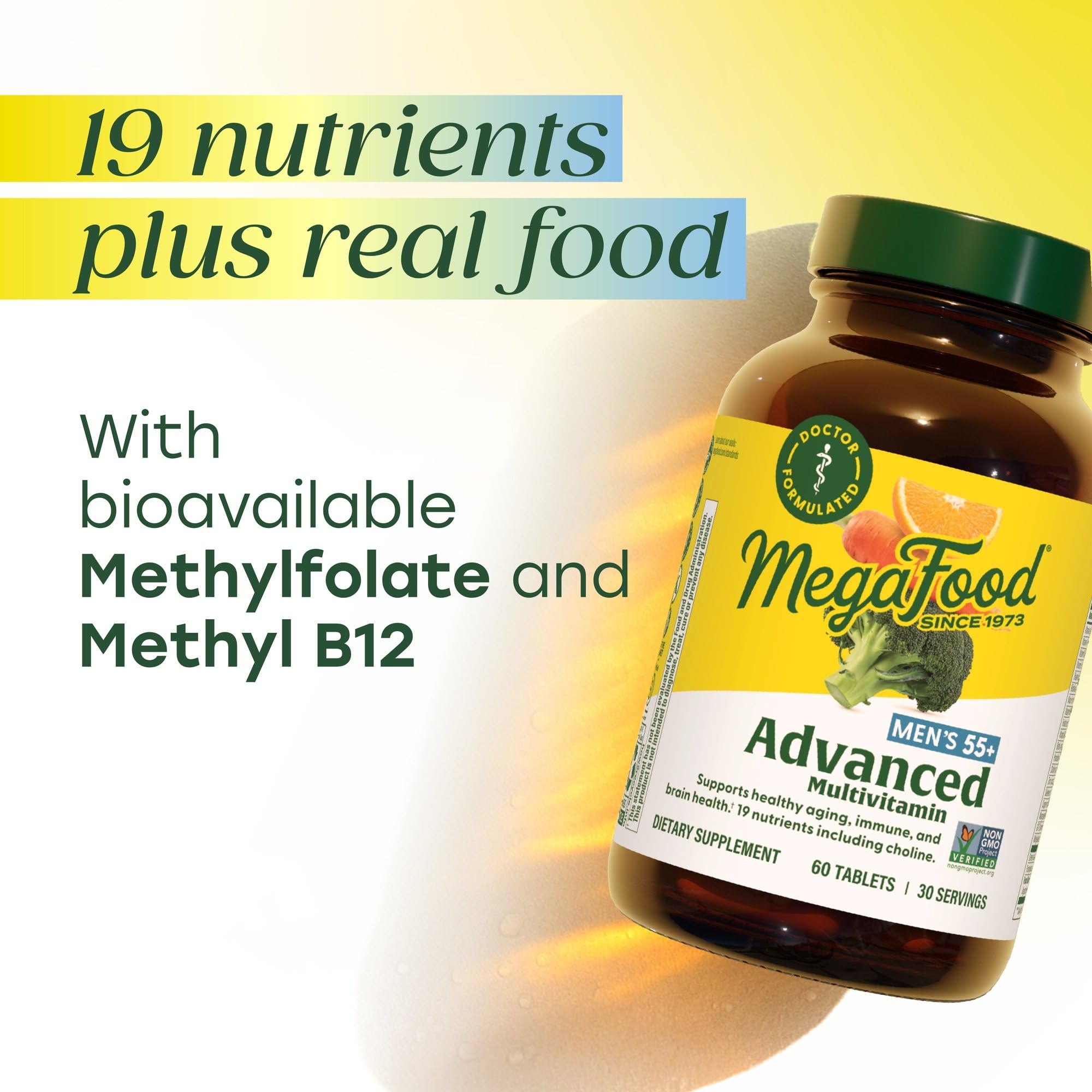 Etiqueta nutricional de MegaFood mostrando ingredientes y dosificación