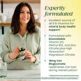 MegaFood etiqueta con 25 nutrientes destacando vitaminas D3 y K2