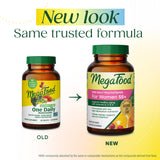 MegaFood tableta en primer plano con textura visible para confianza y calidad