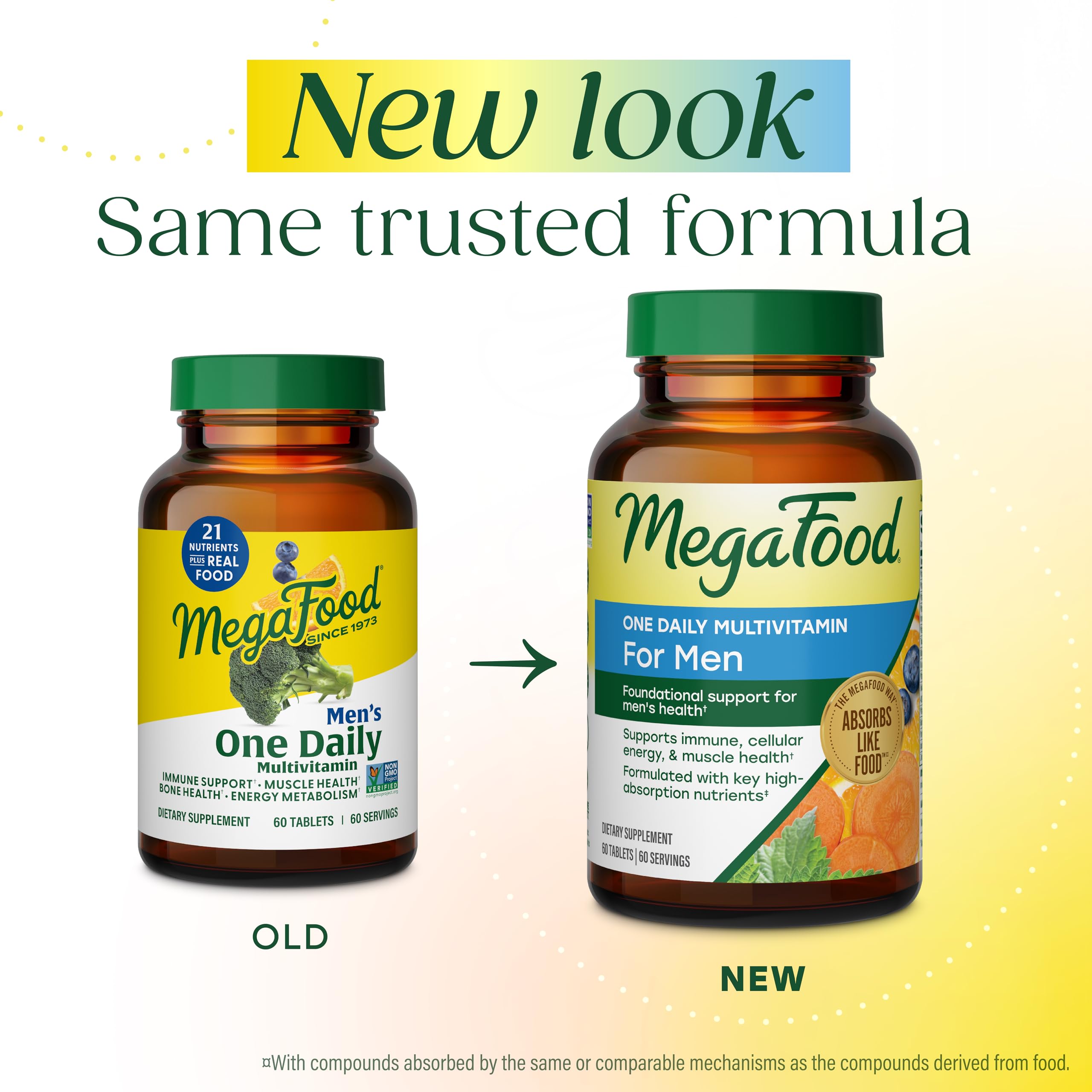 MegaFood tableta vista cercana con textura para apreciar tamaño