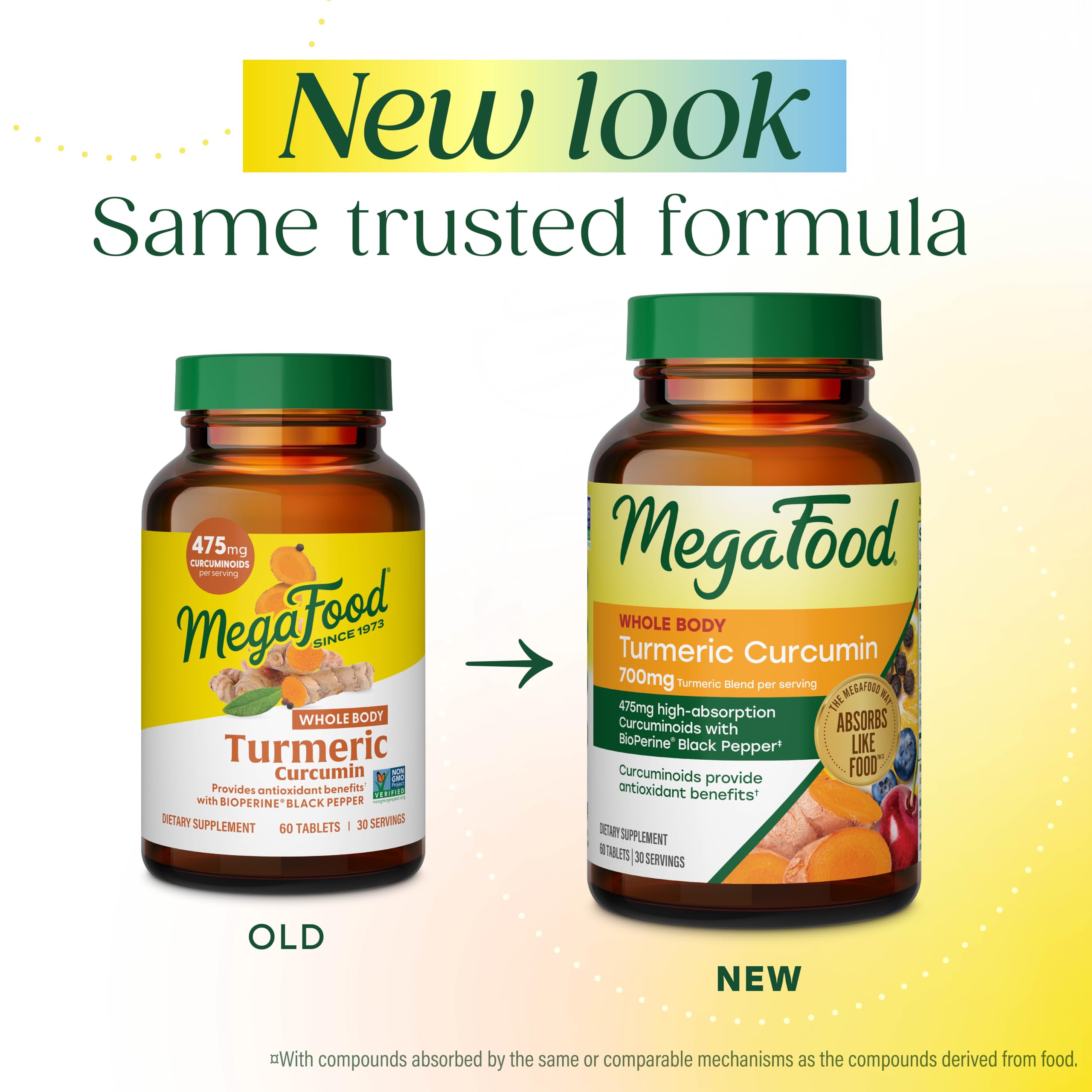 MegaFood primer plano de tableta mostrando textura y fácil ingestión