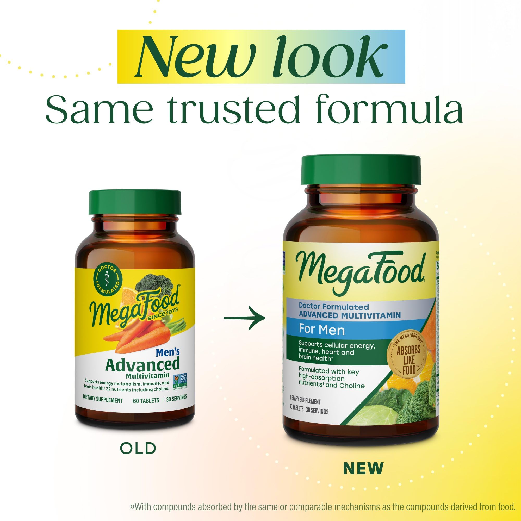 MegaFood textura de la tableta en primer plano que muestra acabado natural
