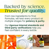MegaFood Ultra C etiqueta nutricional legible mostrando dosis y certificados