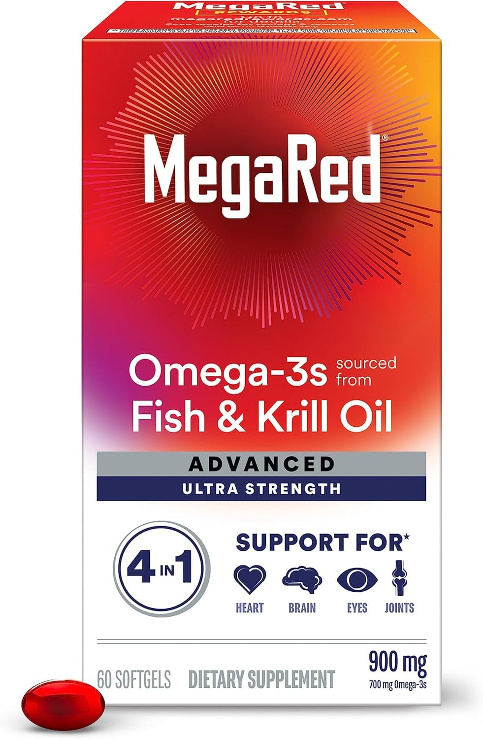 MegaRed embalaje frontal value pack mostrando 2 frascos y conveniencia diaria