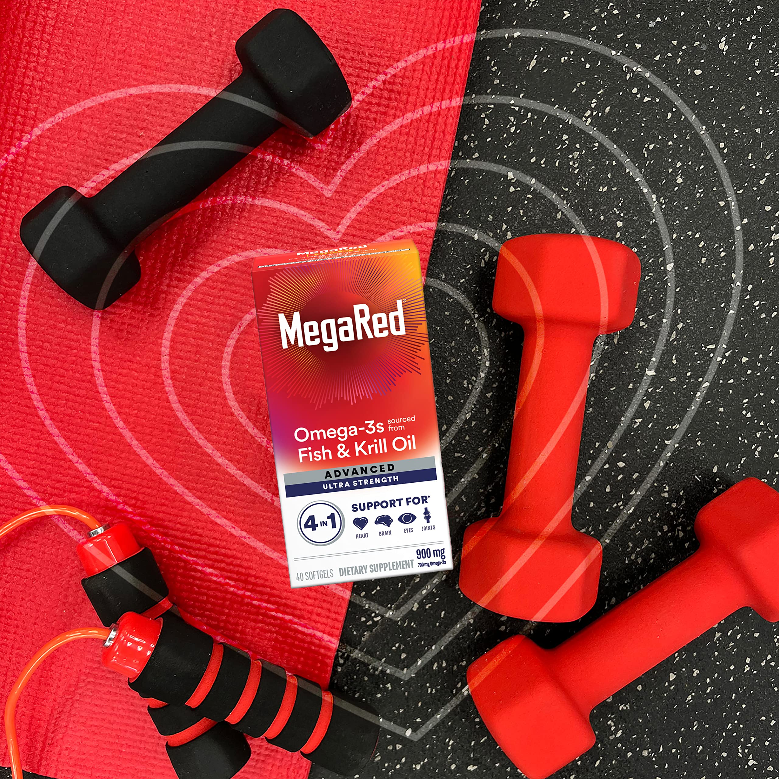 MegaRed etiqueta nutricional en detalle mostrando concentración de Omega‑3