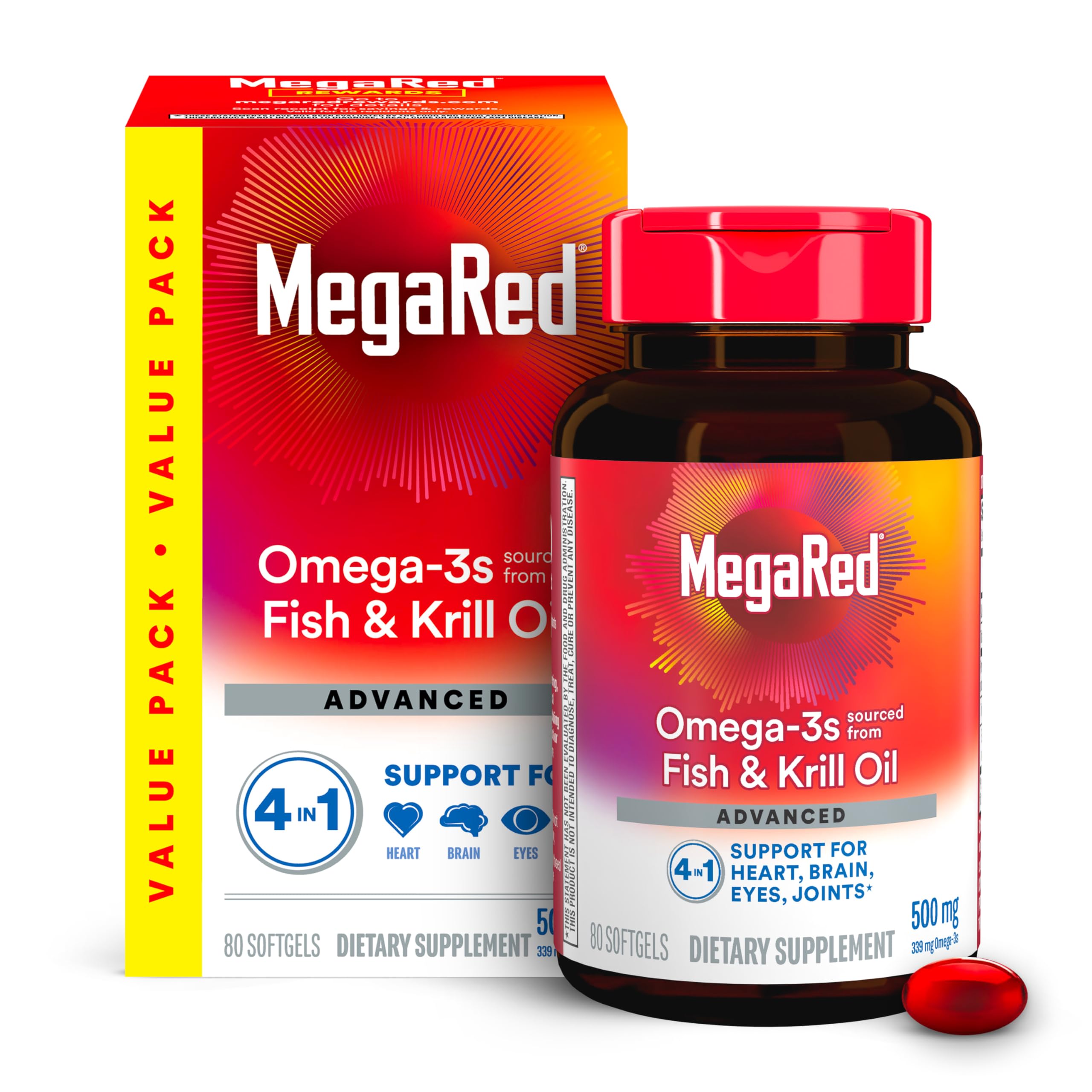 MegaRed frente del envase mostrando la marca y beneficios esenciales