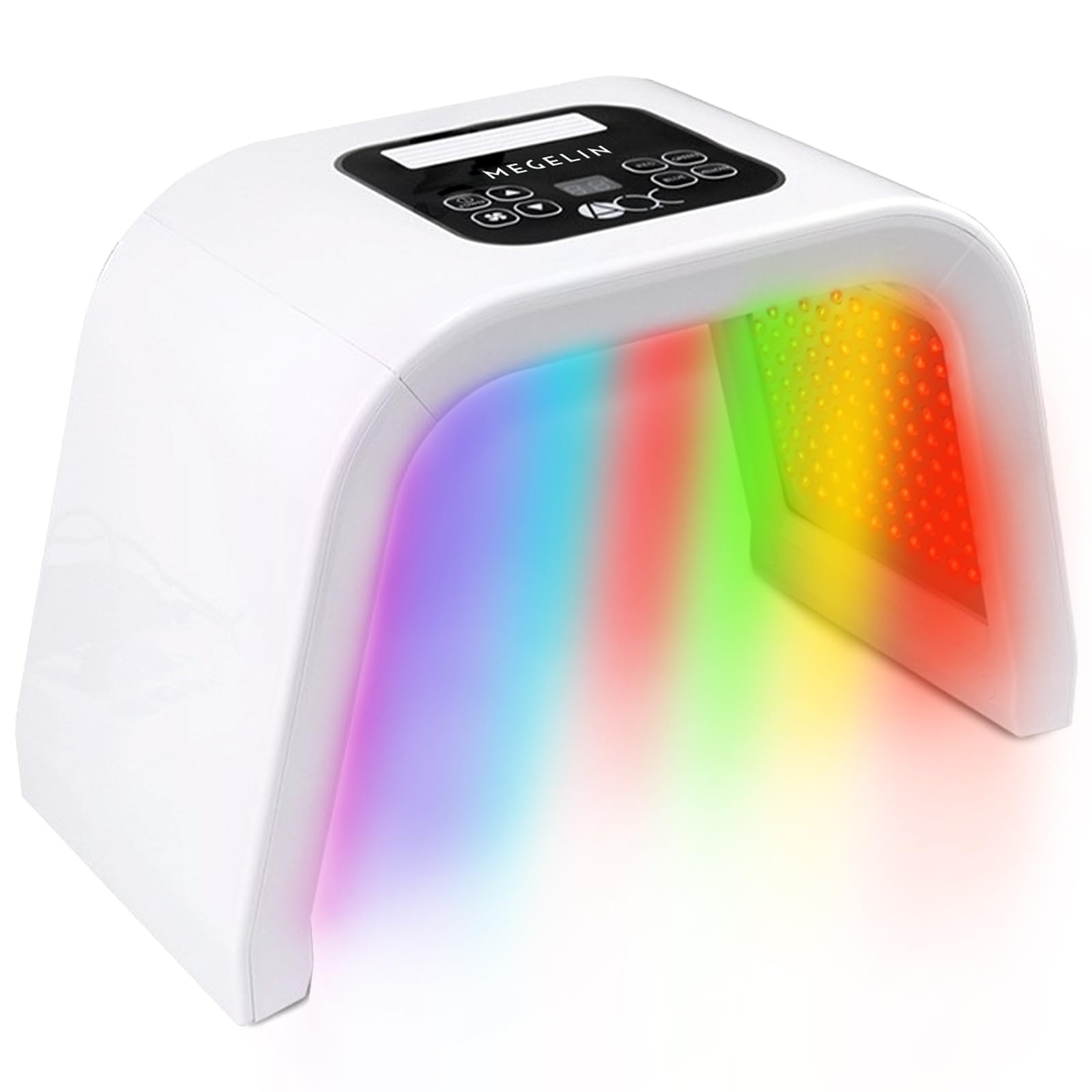 MEGELIN vista frontal del dispositivo LED muestra diseño compacto y fácil manejo
