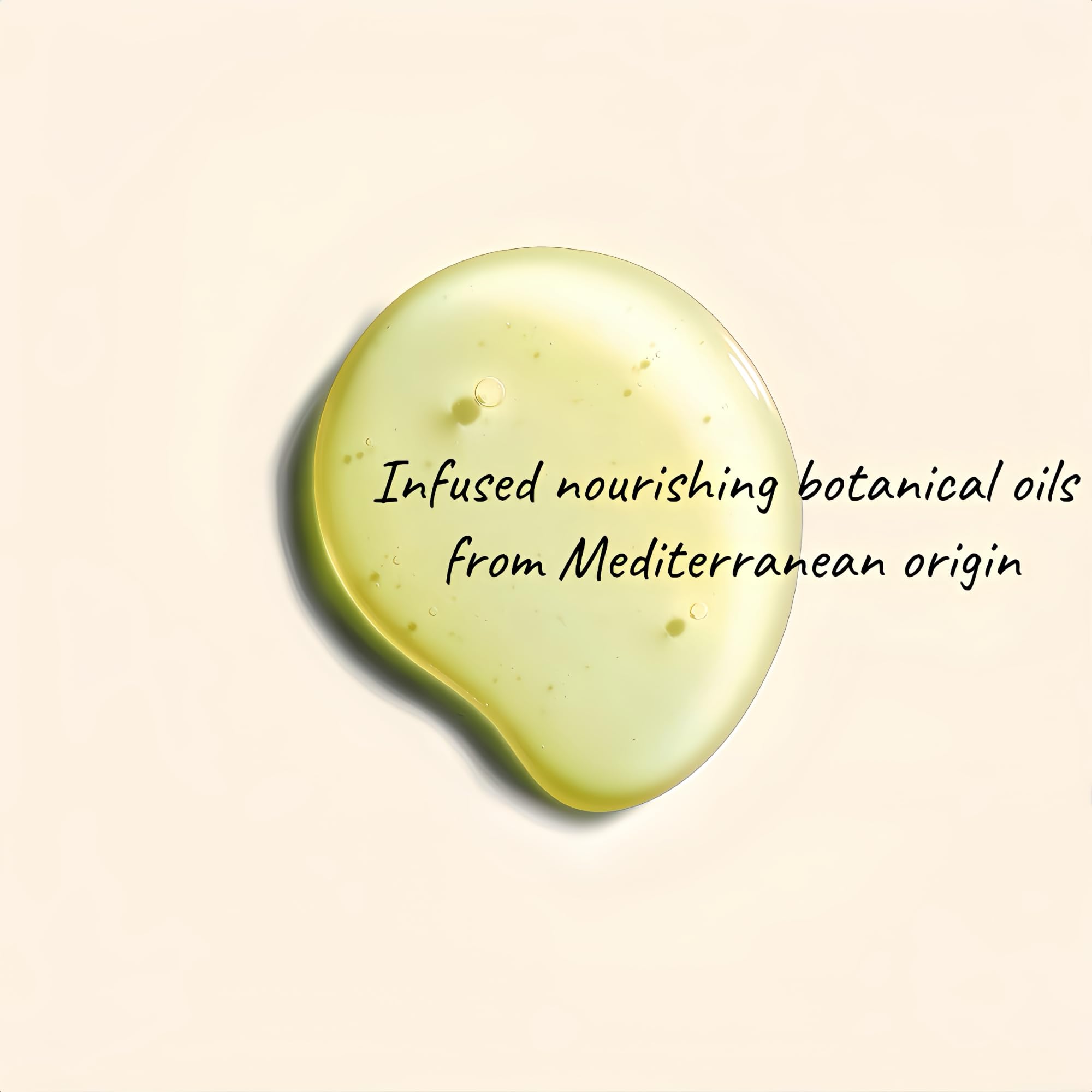MELONY etiqueta con ingredientes visibles, enfoque en manteca de karité y aceite de almendra