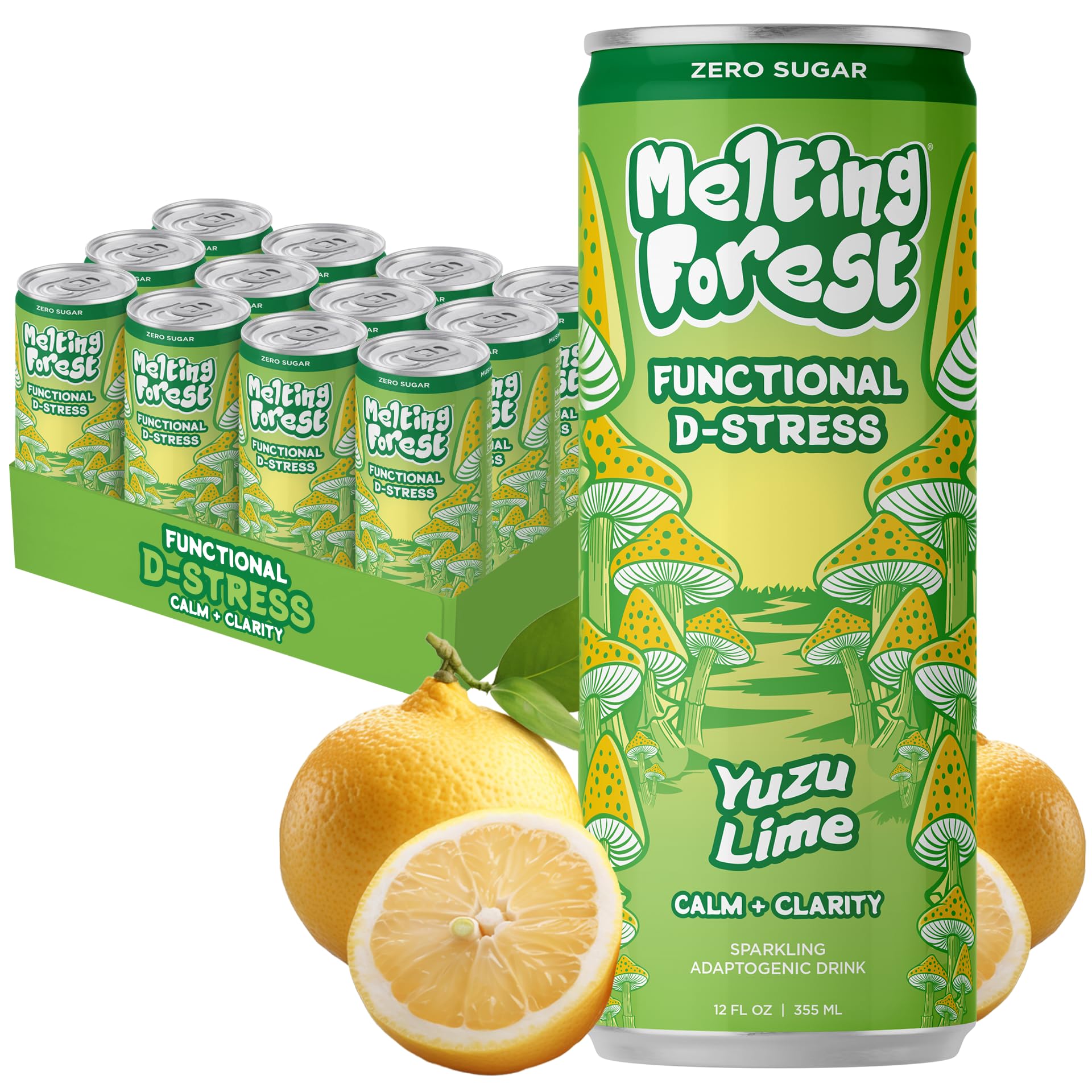 Melting Forest lata frontal Yuzu Lime mostrando diseño y frescura