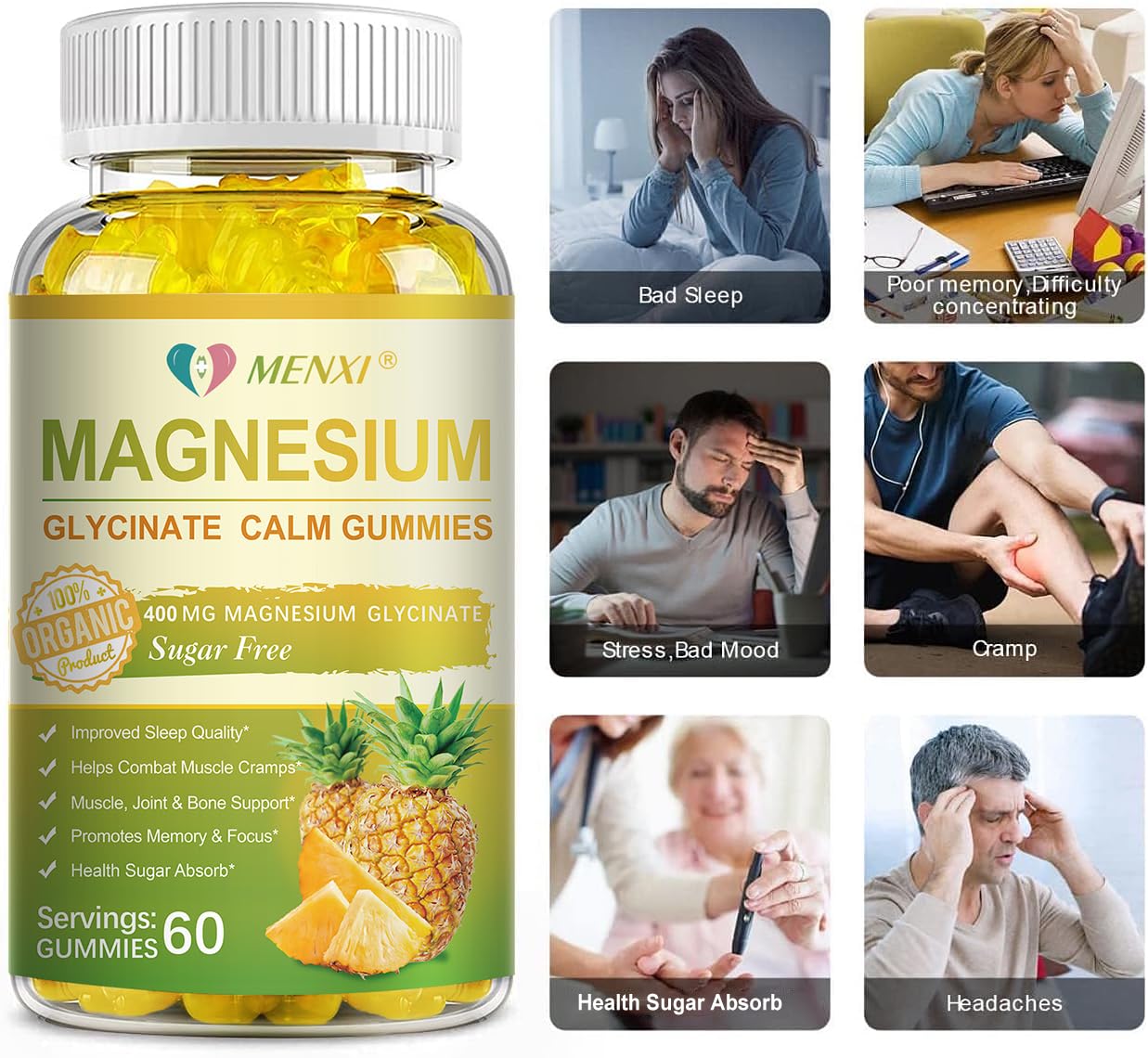 MENXI representación de magnesio, calcio y vitaminas mostrando sinergia