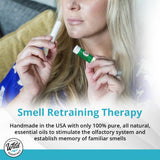 mEssentials inhalador en mano para comparar tamaño y facilidad de uso