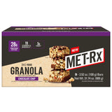MET-Rx barrita frontal del empaque mostrando sabor y beneficio proteico