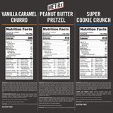 Detalle de la textura tipo granola de MET-Rx que muestra densidad y textura saciante