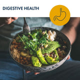Metabolic Maintenance etiqueta en primer plano con información de cepas y pureza