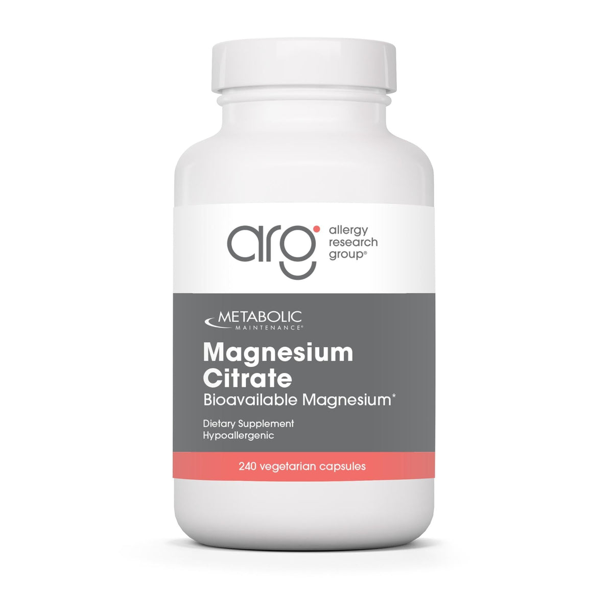 Metabolic Maintenance botella frontal mostrando 240 cápsulas y información clara